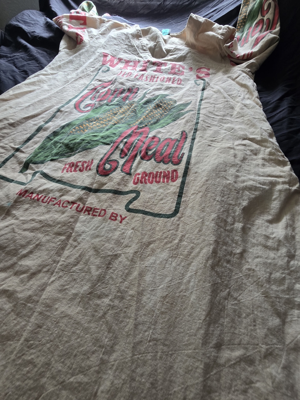 Jaded Gypsy NWOT -Tea Stained Graphic Corn Print Dress - Picture 3 of 5